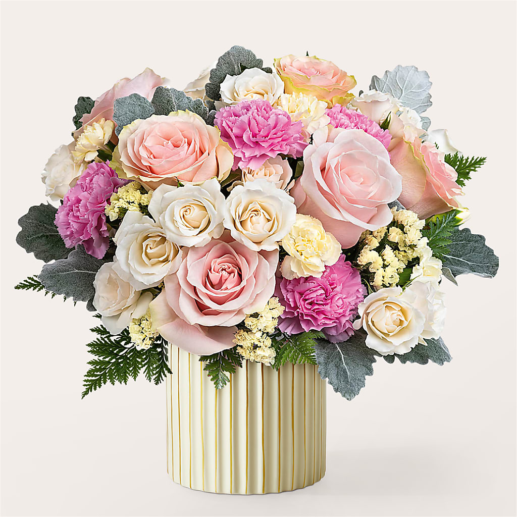 Blissful Moments Bouquet with Ivory Vase – James Floral Shoppe, Wilkinsburg PA