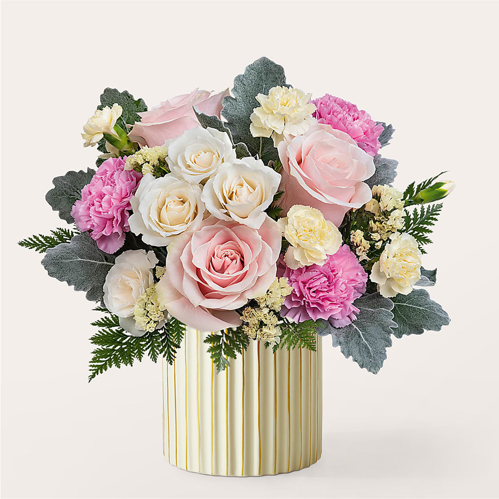 Blissful Moments Bouquet with Ivory Vase – James Floral Shoppe, Wilkinsburg PA