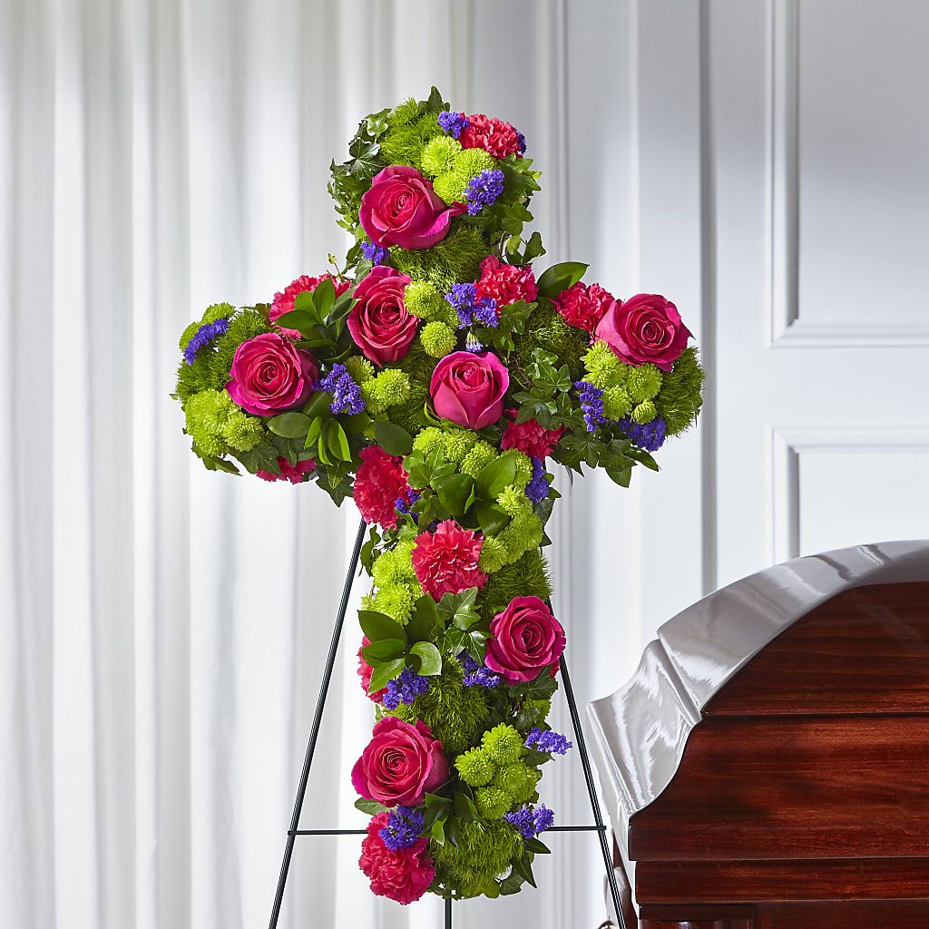 Tribute Rose Floral Cross – James Floral Shoppe, Wilkinsburg PA
