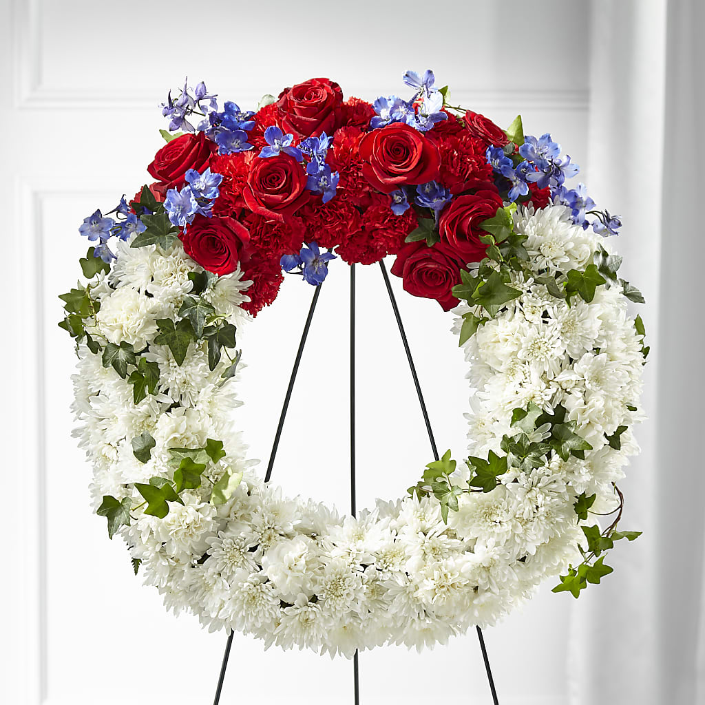 Patriotic Passion Wreath – James Floral Shoppe, Wilkinsburg PA