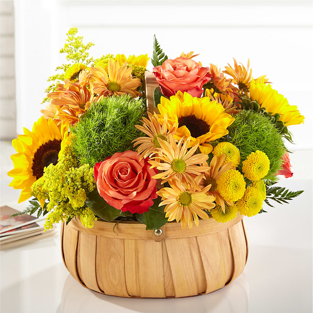 Harvest Sunflower Basket – James Floral Shoppe, Wilkinsburg PA