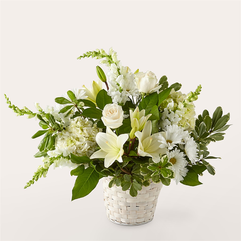 Ivory Elegance Floral Basket – James Floral Shoppe, Wilkinsburg PA