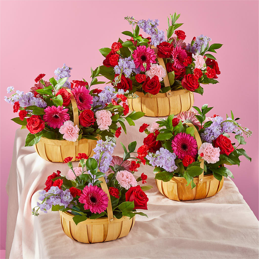 Pink Picnic Basket – James Floral Shoppe, Wilkinsburg PA