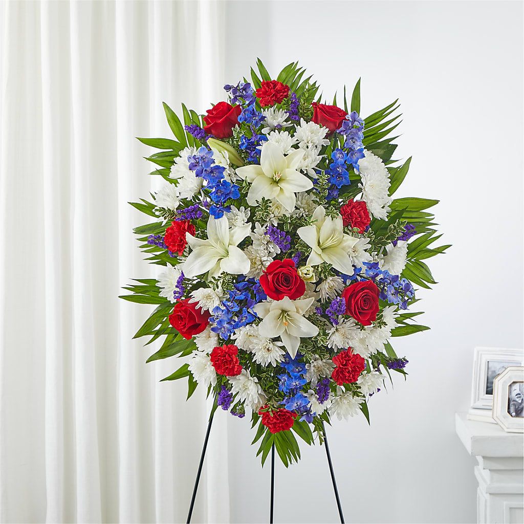 Cherished Service Standing Spray – James Floral Shoppe, Wilkinsburg PA