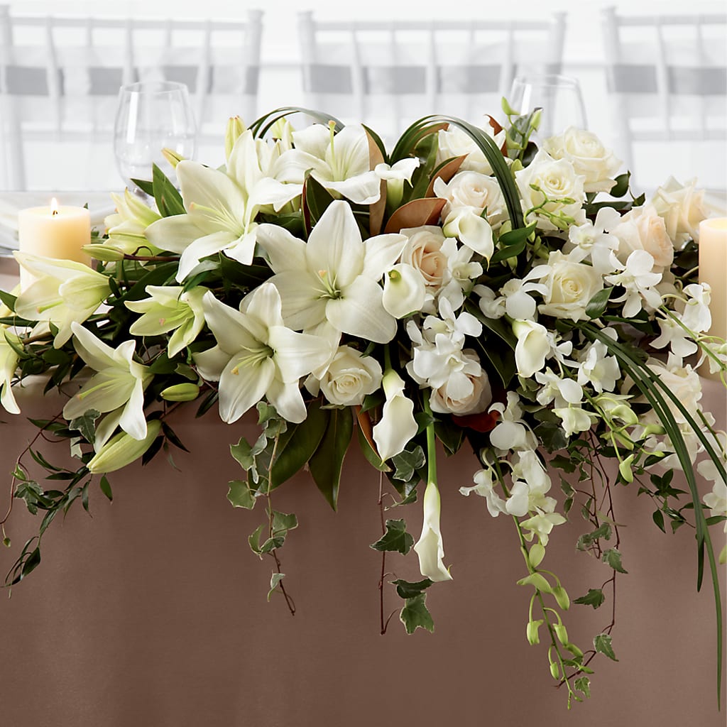 White Linen Arrangement – James Floral Shoppe, Wilkinsburg PA