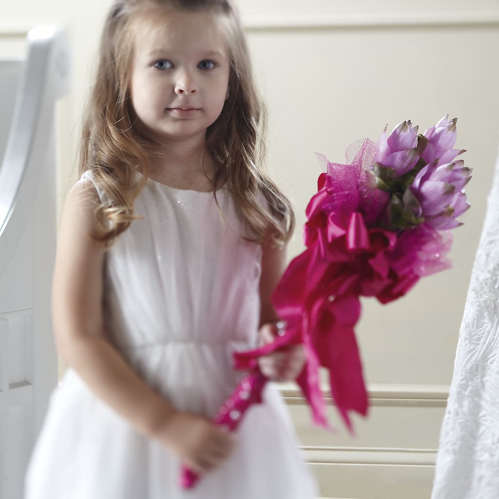 Sparkle Pink Flower Girl Bouquet – James Floral Shoppe, Wilkinsburg PA