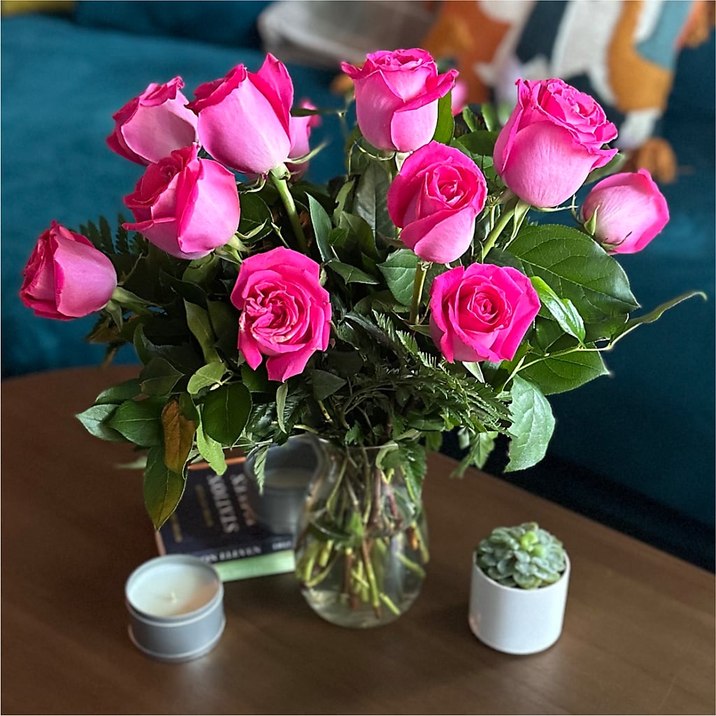 Long Stem Pink Rose Bouquet –  James Floral Shoppe, Wilkinsburg PA
