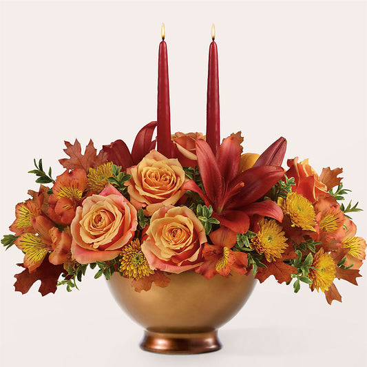 Harvest Table Centerpiece –  James Floral Shoppe, Wilkinsburg PA