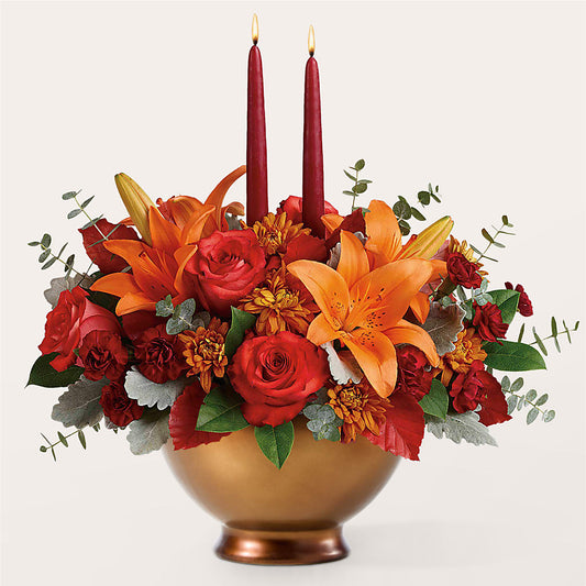 Fruits of Fall Centerpiece –  James Floral Shoppe, Wilkinsburg PA