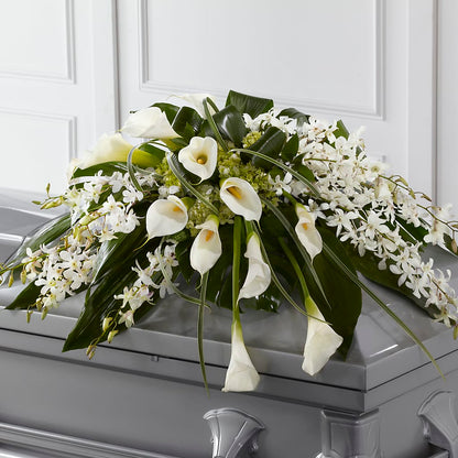 Angel Wings Casket Spray –  James Floral Shoppe, Wilkinsburg PA