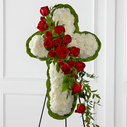 Floral Cross Easel –  James Floral Shoppe, Wilkinsburg PA