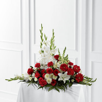 Crimson & White Arrangement –  James Floral Shoppe, Wilkinsburg PA