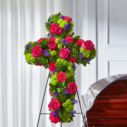 Tribute Rose Floral Cross –  James Floral Shoppe, Wilkinsburg PA