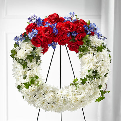 Patriotic Passion Wreath –  James Floral Shoppe, Wilkinsburg PA