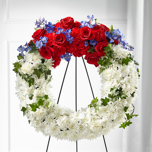 Patriotic Passion Wreath –  James Floral Shoppe, Wilkinsburg PA