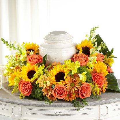 Faithful Sunflower Cremation Adornment –  James Floral Shoppe, Wilkinsburg PA