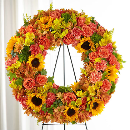 Autumnal Memories Wreath (Standard) –  James Floral Shoppe, Wilkinsburg PA
