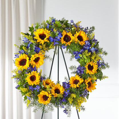 Bright Rays Wreath –  James Floral Shoppe, Wilkinsburg PA