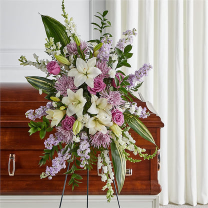 Grateful Hearts Standing Spray –  James Floral Shoppe, Wilkinsburg PA