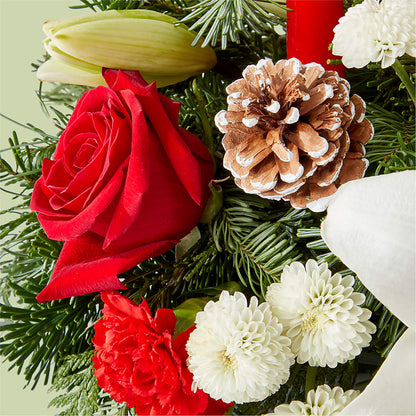Seasonal Festivities Centerpiece –  James Floral Shoppe, Wilkinsburg PA