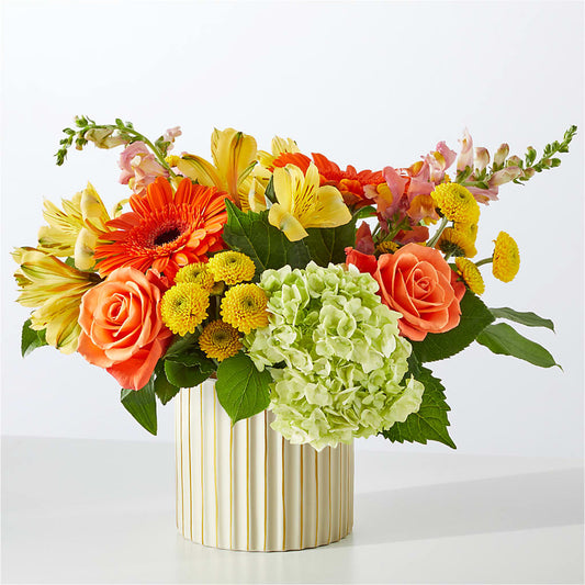 Autumn Sunshine Bouquet with Ivory Vase –  James Floral Shoppe, Wilkinsburg PA
