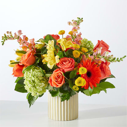 Autumn Sunshine Bouquet with Ivory Vase –  James Floral Shoppe, Wilkinsburg PA