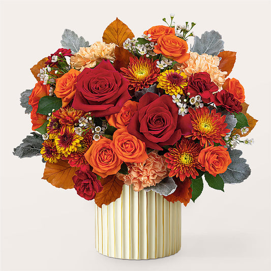 Merlot Bouquet with Ivory Vase –  James Floral Shoppe, Wilkinsburg PA