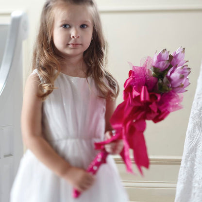 Sparkle Pink Flower Girl Bouquet –  James Floral Shoppe, Wilkinsburg PA